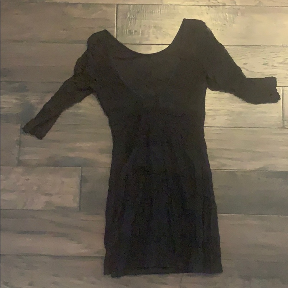 Black spandex bodycon dress - Picture 3 of 3
